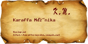 Karaffa Mónika névjegykártya