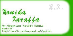 monika karaffa business card