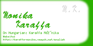 monika karaffa business card